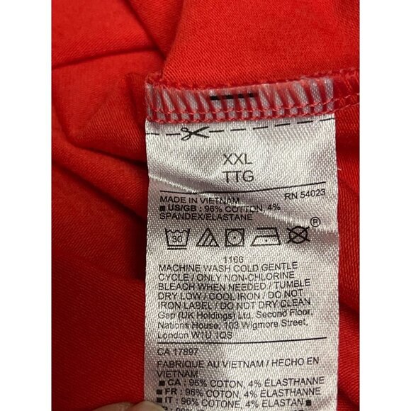 NEW! Gap Fitted Stretch Long Sleeve T-Shirt Shirt Orange Bodysuit Women's XXL - Picture 7 of 8